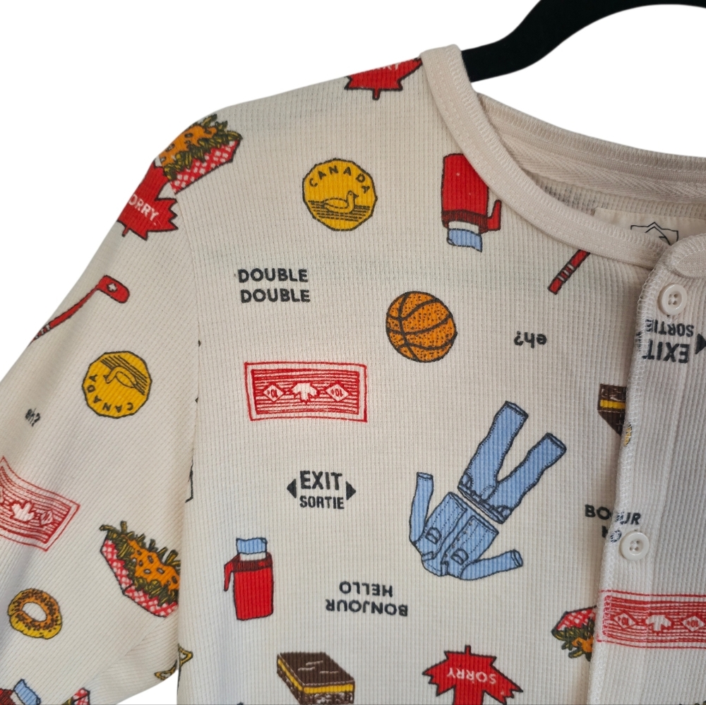 Arborist Thermal Onesie Pajamas Size Small Canadian Print Waffle - Picture 8 of 12